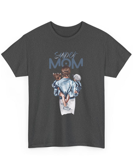 Super Mom Unisex Heavy Cotton Tee, Gift for Mothers Day