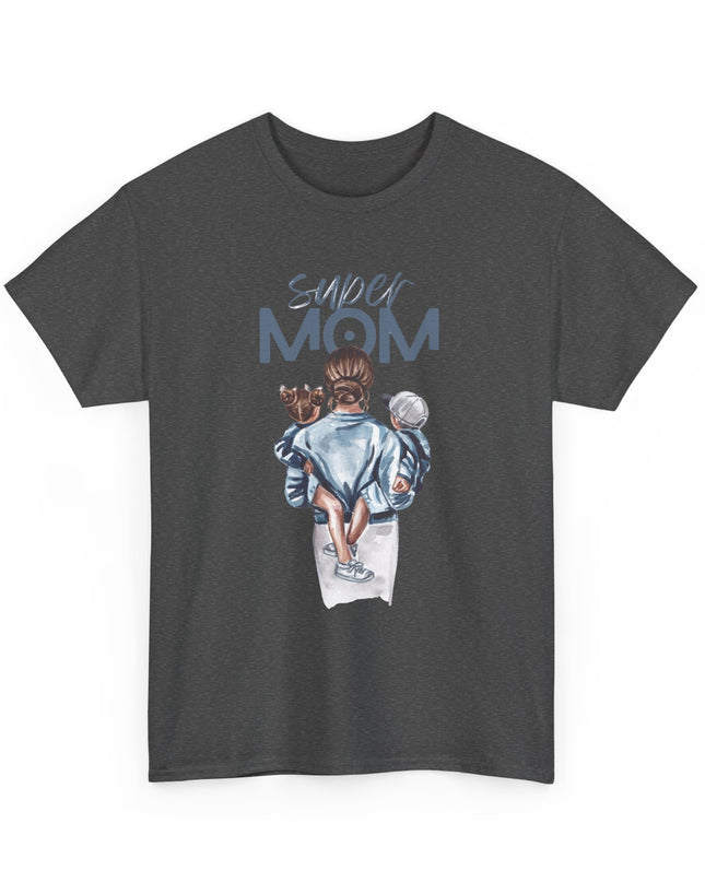 Super Mom Unisex Heavy Cotton Tee, Gift for Mothers Day