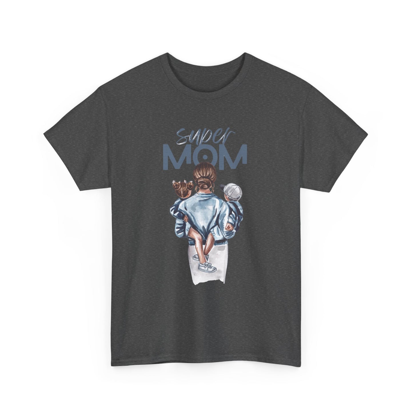 Super Mom Unisex Heavy Cotton Tee, Gift for Mothers Day