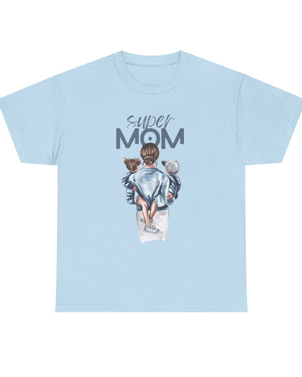 Super Mom Unisex Heavy Cotton Tee, Gift for Mothers Day