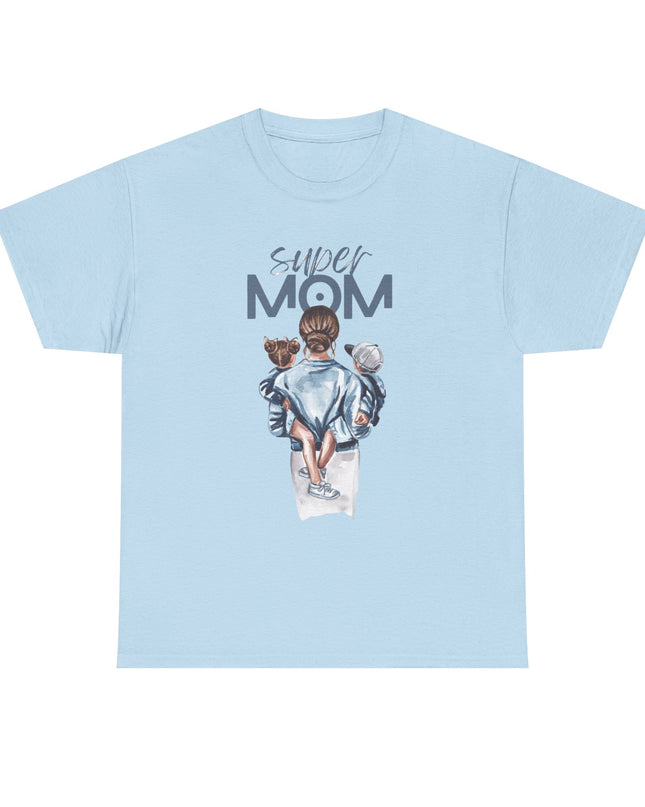 Super Mom Unisex Heavy Cotton Tee, Gift for Mothers Day