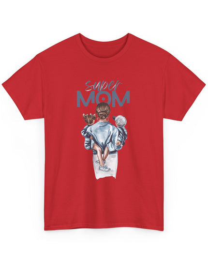 Super Mom Unisex Heavy Cotton Tee, Gift for Mothers Day