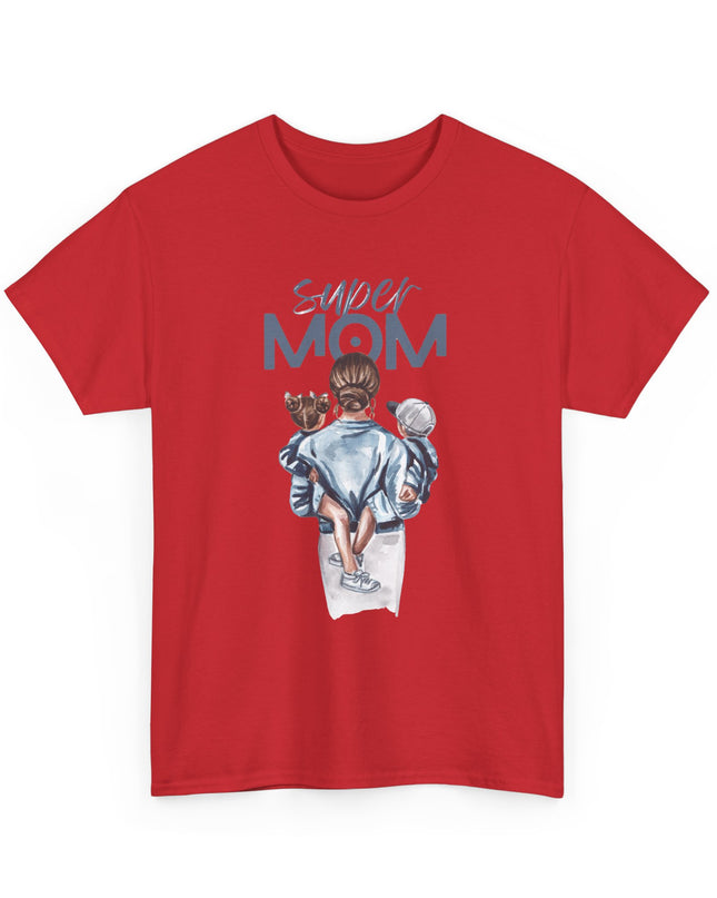 Super Mom Unisex Heavy Cotton Tee, Gift for Mothers Day