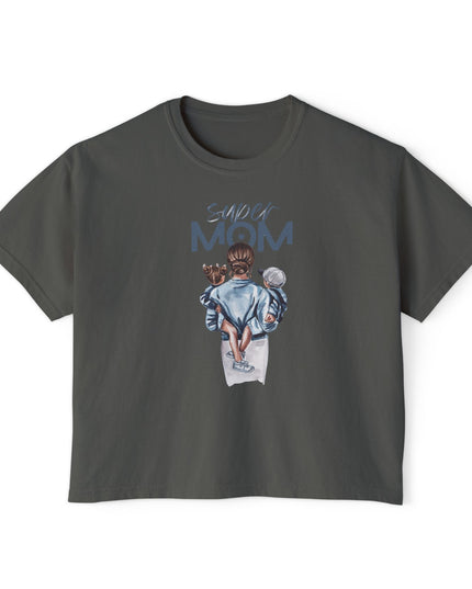 Super Mom Women's Boxy Tee, Gift for Moms, Casual Top, Mother's Day