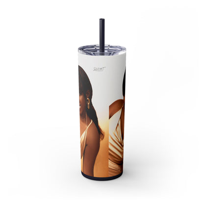 Chic Skinny Tumbler with Straw, 20oz | Stylish Drinkware for Every Occasion, Perfect Gift for Friends, Summer Vibes, Home & Office Decor