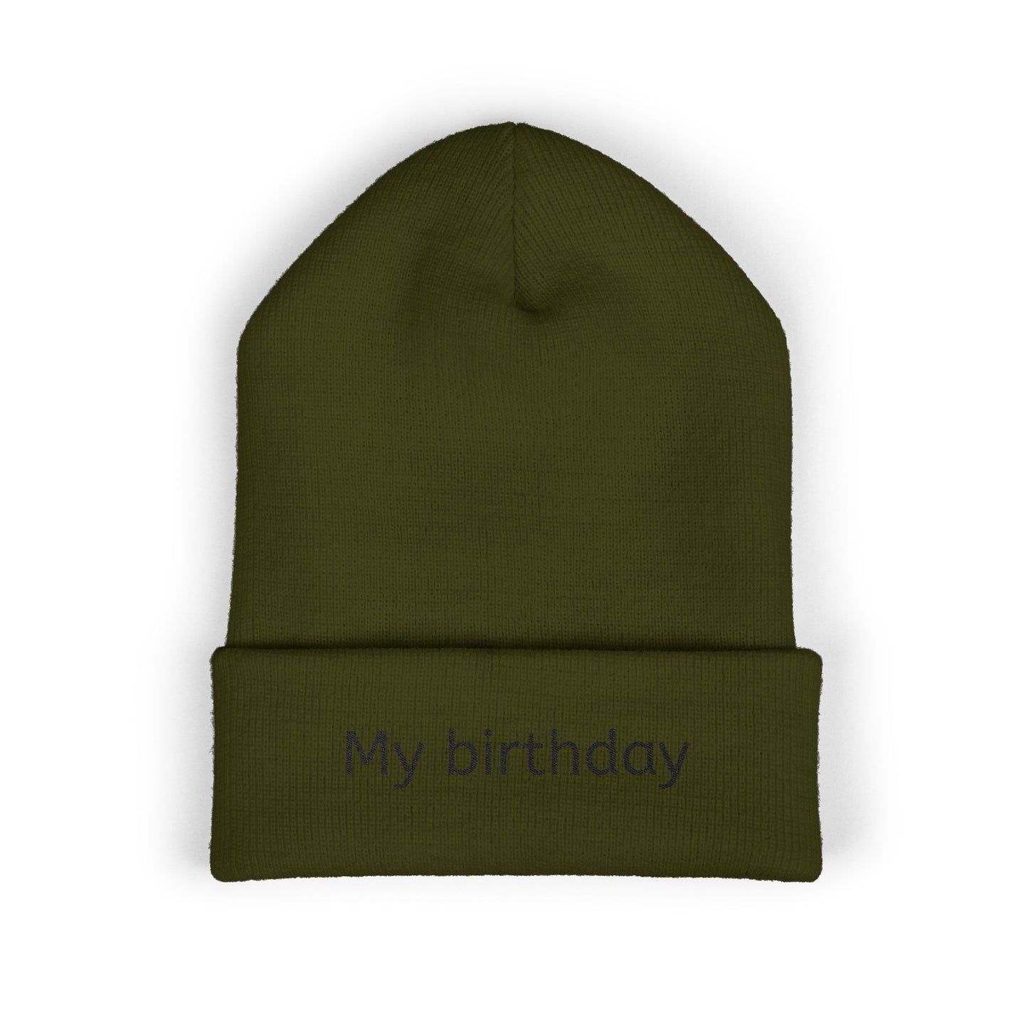 Birthday Embroidered Beanie, Classic Cuffed Hat, Personalized Winter Hat, Gift for Him/Her, Cozy Accessory for Celebrations