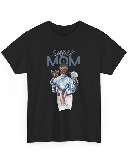 Super Mom Unisex Heavy Cotton Tee, Gift for Mothers Day