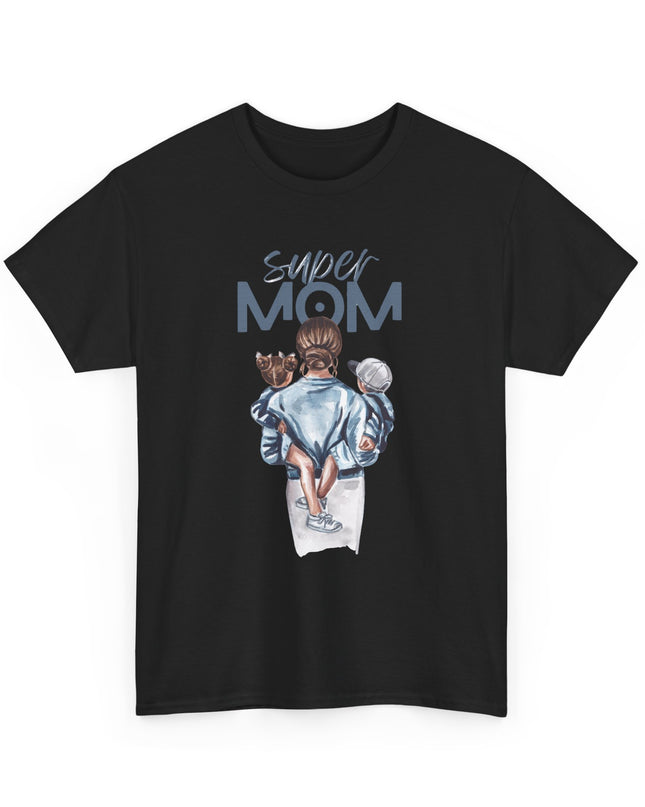 Super Mom Unisex Heavy Cotton Tee, Gift for Mothers Day