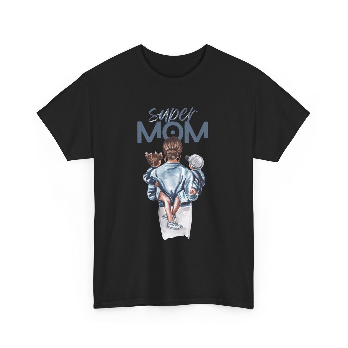 Super Mom Unisex Heavy Cotton Tee, Gift for Mothers Day