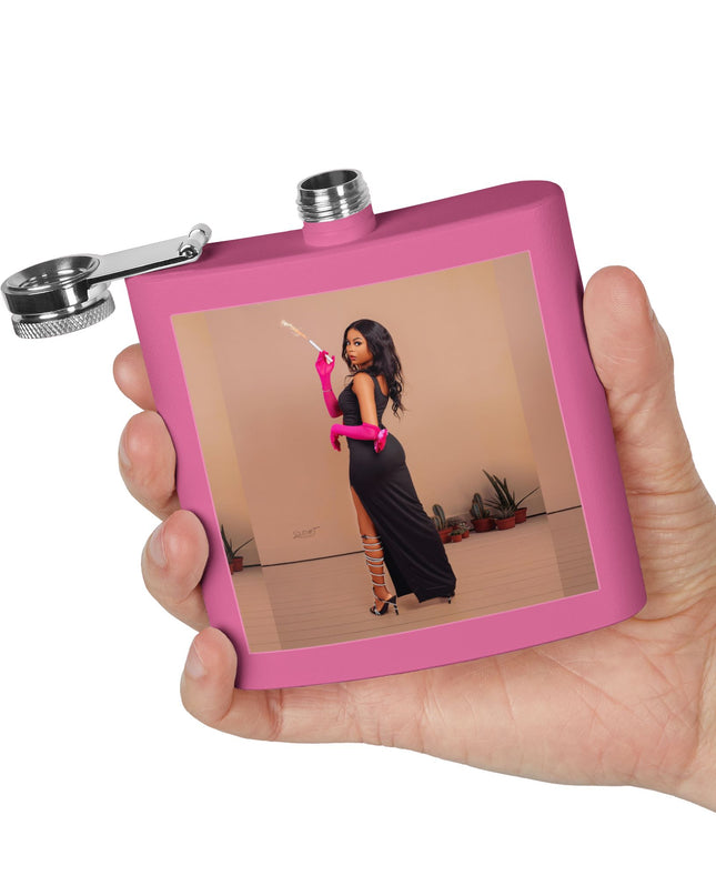 Chic Stainless Steel Flask, 6oz | Stylish Drinkware, Perfect for Parties, Gifts, Weddings, Hip Flasks, Travel