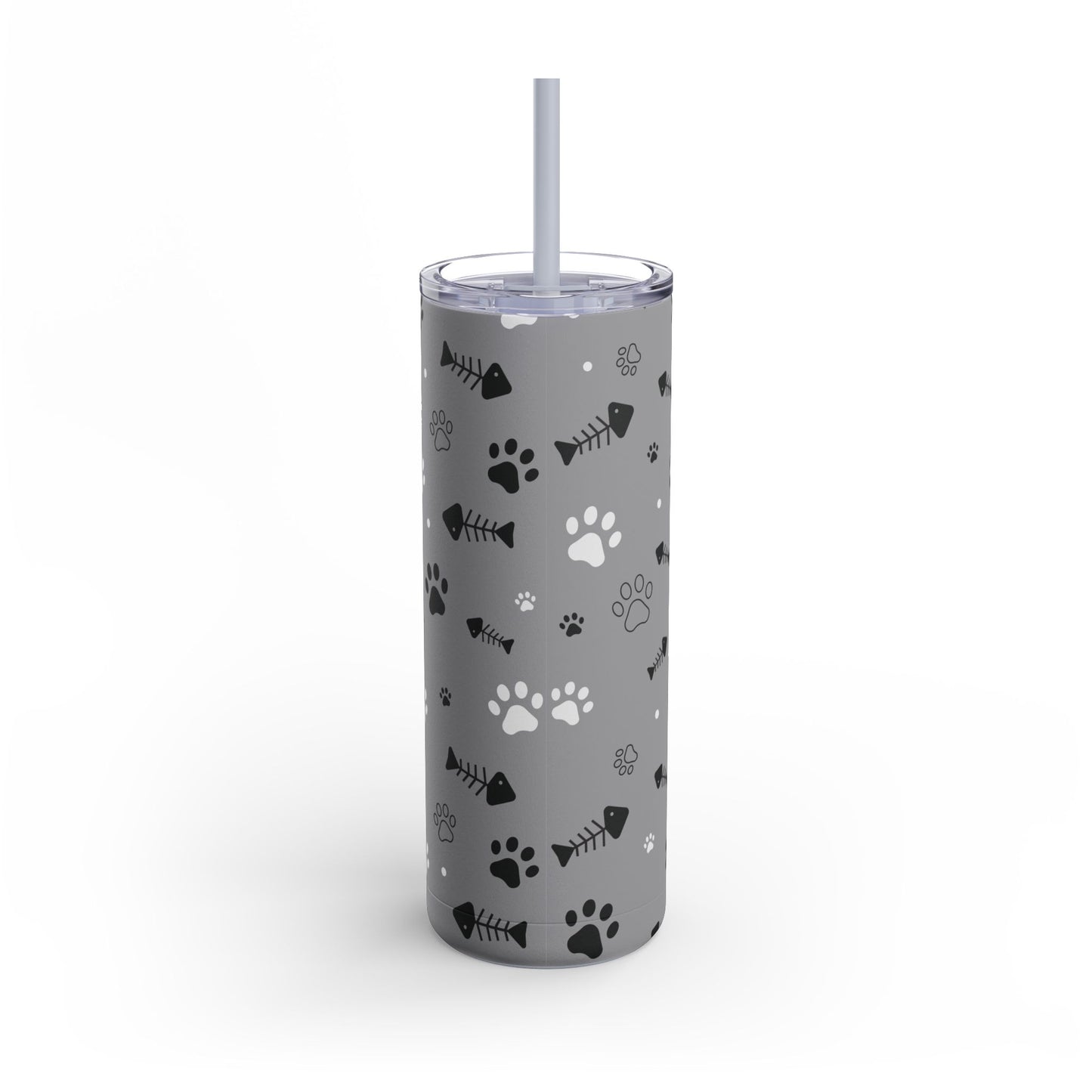 Pet Lover's Matte Tumbler - 20oz, Cute Paw Print Travel Cup,