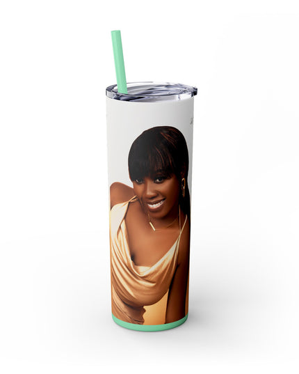 Chic Skinny Tumbler with Straw, 20oz | Stylish Drinkware for Every Occasion, Perfect Gift for Friends, Summer Vibes, Home & Office Decor