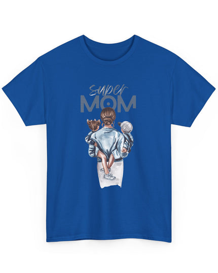 Super Mom Unisex Heavy Cotton Tee, Gift for Mothers Day
