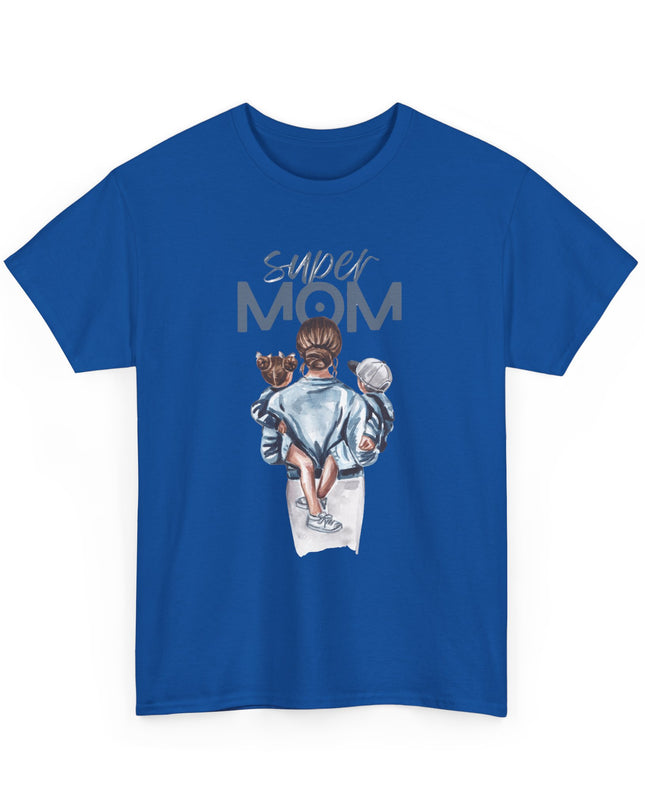 Super Mom Unisex Heavy Cotton Tee, Gift for Mothers Day