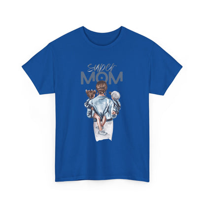 Super Mom Unisex Heavy Cotton Tee, Gift for Mothers Day
