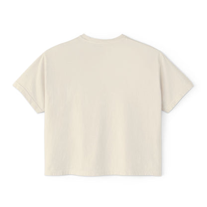 Cute Alien Graphic Women's Boxy Tee, Casual T-Shirt for Fun Vibes