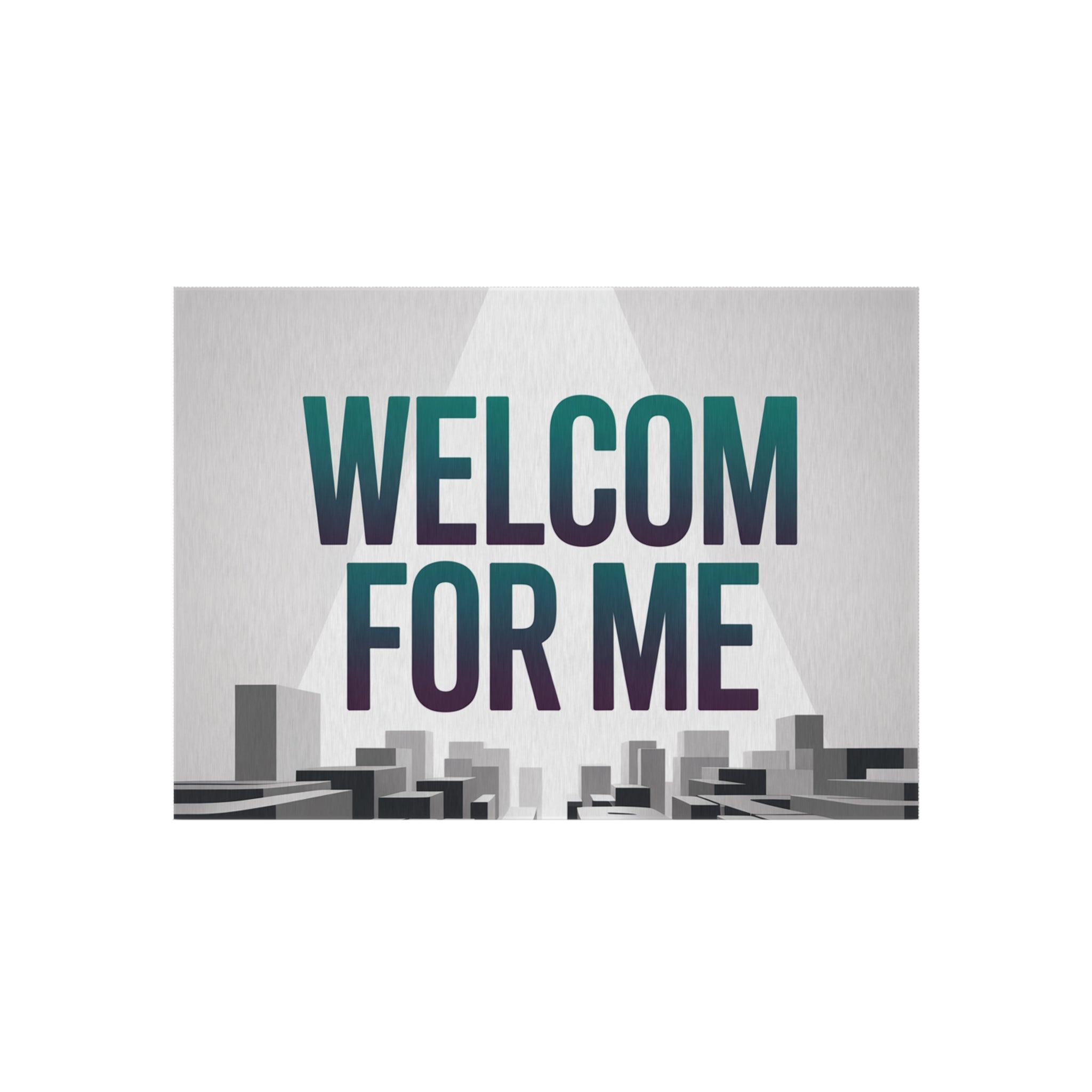 Stylish Outdoor Rug - Welcome For Me, Patio Mat, Garden Decor, Front Porch Welcome Mat, Modern Outdoor Living