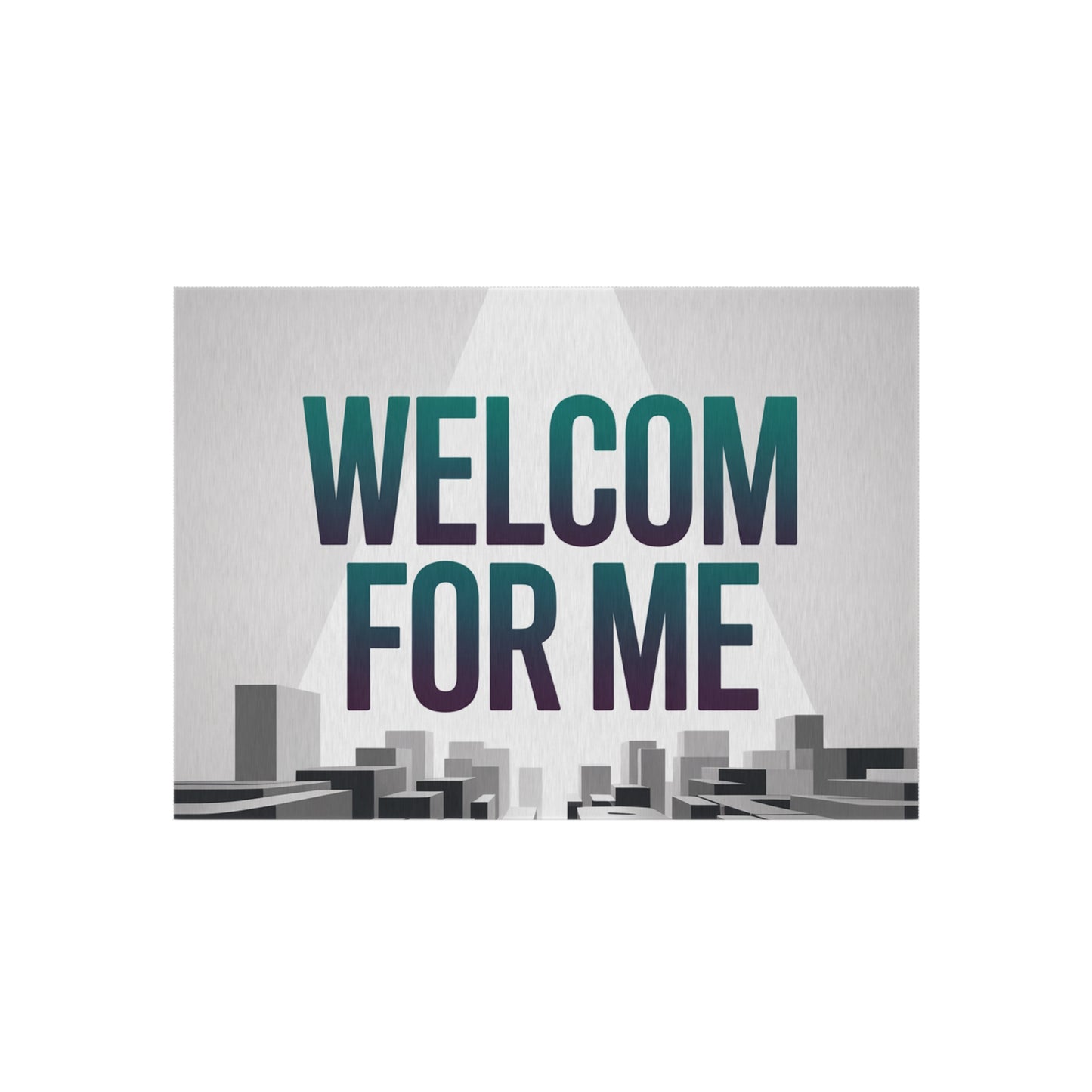 Stylish Outdoor Rug - Welcome For Me, Patio Mat, Garden Decor, Front Porch Welcome Mat, Modern Outdoor Living