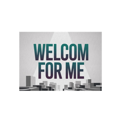 Stylish Outdoor Rug - Welcome For Me, Patio Mat, Garden Decor, Front Porch Welcome Mat, Modern Outdoor Living