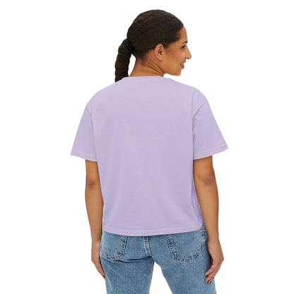 Cute Alien Graphic Women's Boxy Tee, Casual T-Shirt for Fun Vibes
