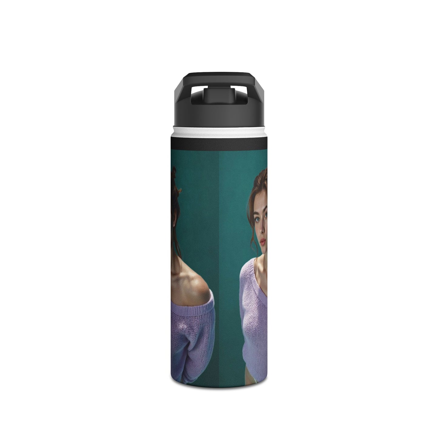 Artistic Stainless Steel Water Bottle | Vintage Style, Eco-Friendly Drinkware, Perfect Gift, Fitness Companion, Stylish Hydration