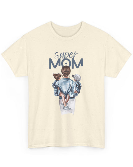 Super Mom Unisex Heavy Cotton Tee, Gift for Mothers Day
