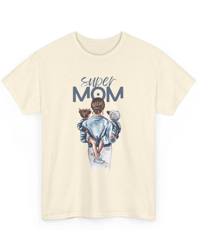 Super Mom Unisex Heavy Cotton Tee, Gift for Mothers Day