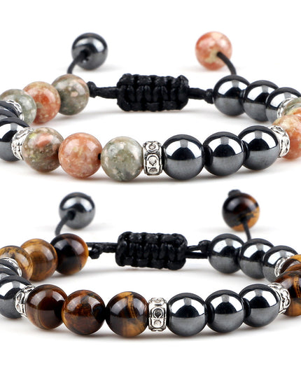 Haematite Yoga Bracelet Couple Woven Hand Strap