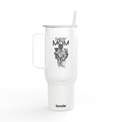 Super Mom Insulated Tumbler - 40oz Stainless Steel Cup for Coffee, Travel, Gifts, Personalization, Engraved Designs