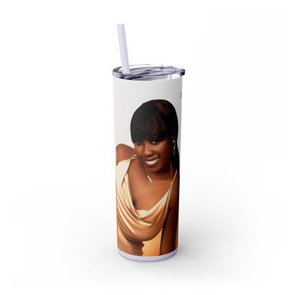 Chic Skinny Tumbler with Straw, 20oz | Stylish Drinkware for Every Occasion, Perfect Gift for Friends, Summer Vibes, Home & Office Decor
