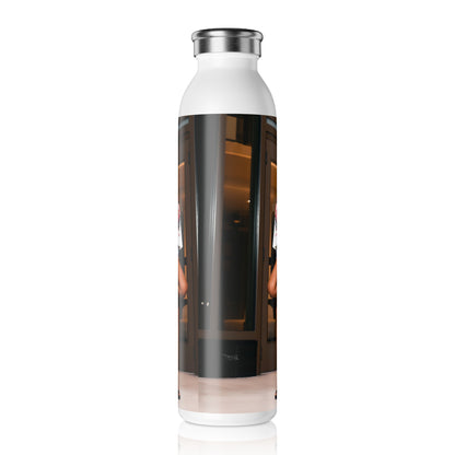 Stylish Slim Water Bottle, Chic Hydration, Fitness Gift, Custom Design, Trendy Water Bottle, Eco-Friendly Accessories