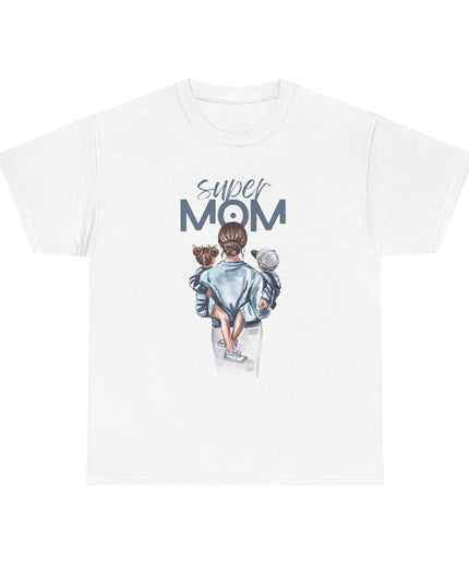 Super Mom Unisex Heavy Cotton Tee, Gift for Mothers Day