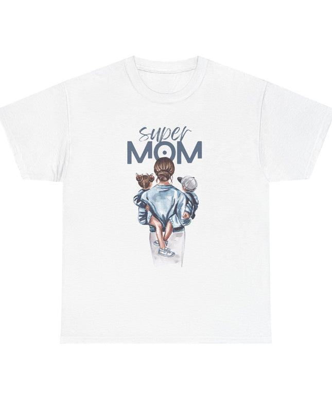 Super Mom Unisex Heavy Cotton Tee, Gift for Mothers Day