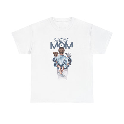 Super Mom Unisex Heavy Cotton Tee, Gift for Mothers Day