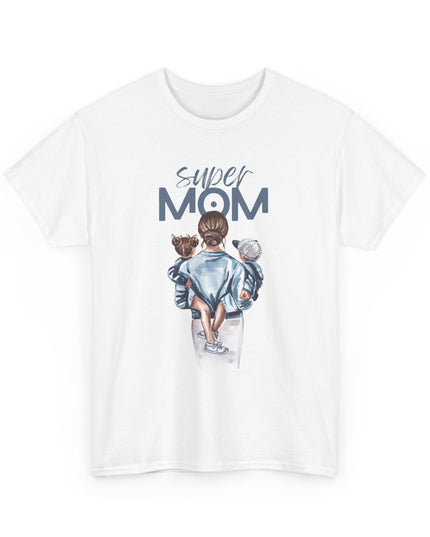 Super Mom Unisex Heavy Cotton Tee, Gift for Mothers Day