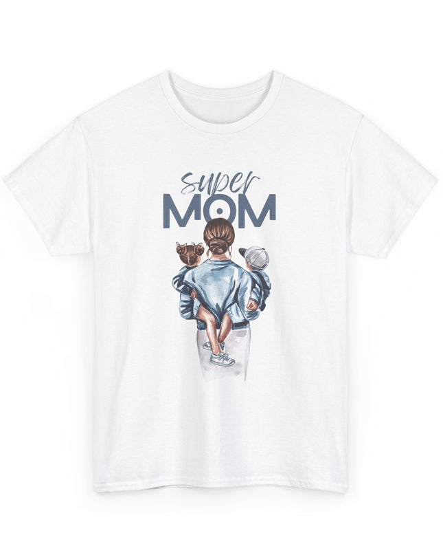 Super Mom Unisex Heavy Cotton Tee, Gift for Mothers Day