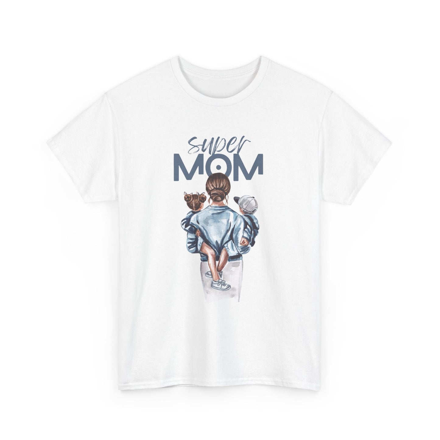 Super Mom Unisex Heavy Cotton Tee, Gift for Mothers Day