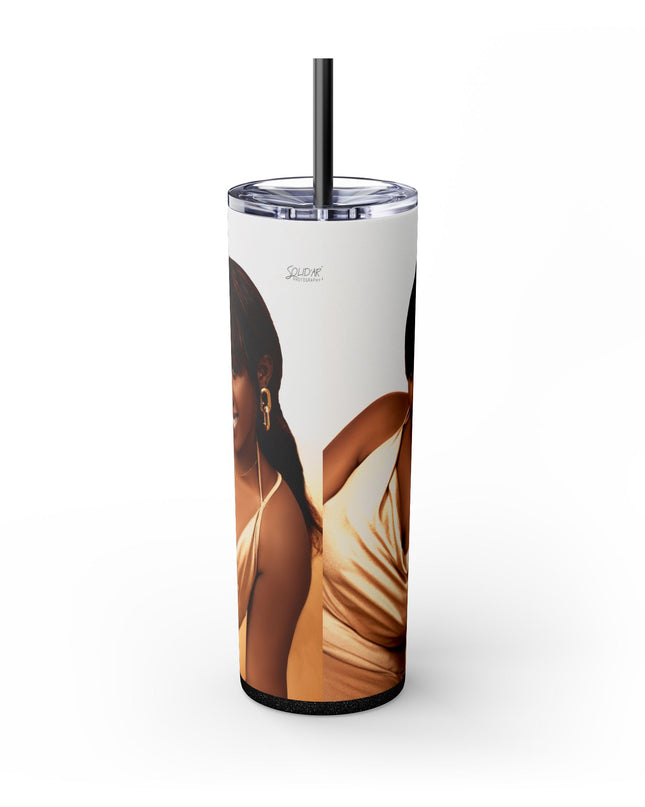 Chic Skinny Tumbler with Straw, 20oz | Stylish Drinkware for Every Occasion, Perfect Gift for Friends, Summer Vibes, Home & Office Decor