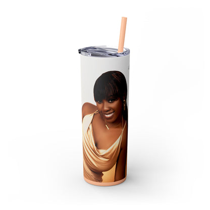 Chic Skinny Tumbler with Straw, 20oz | Stylish Drinkware for Every Occasion, Perfect Gift for Friends, Summer Vibes, Home & Office Decor