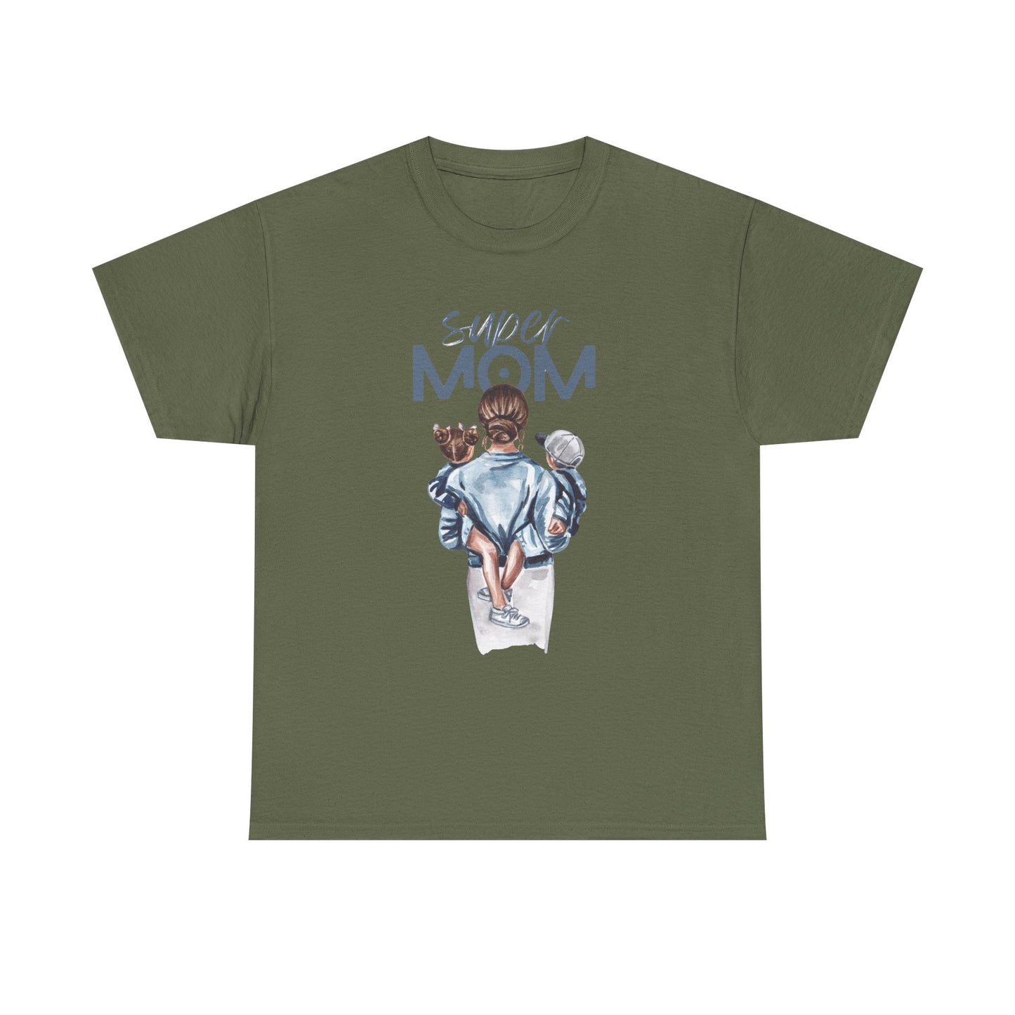 Super Mom Unisex Heavy Cotton Tee, Gift for Mothers Day