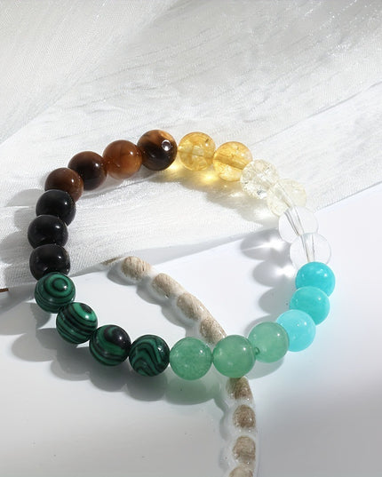Universal Natural Stone Bracelet Citrine Dongling Stone Malachite Bracelet