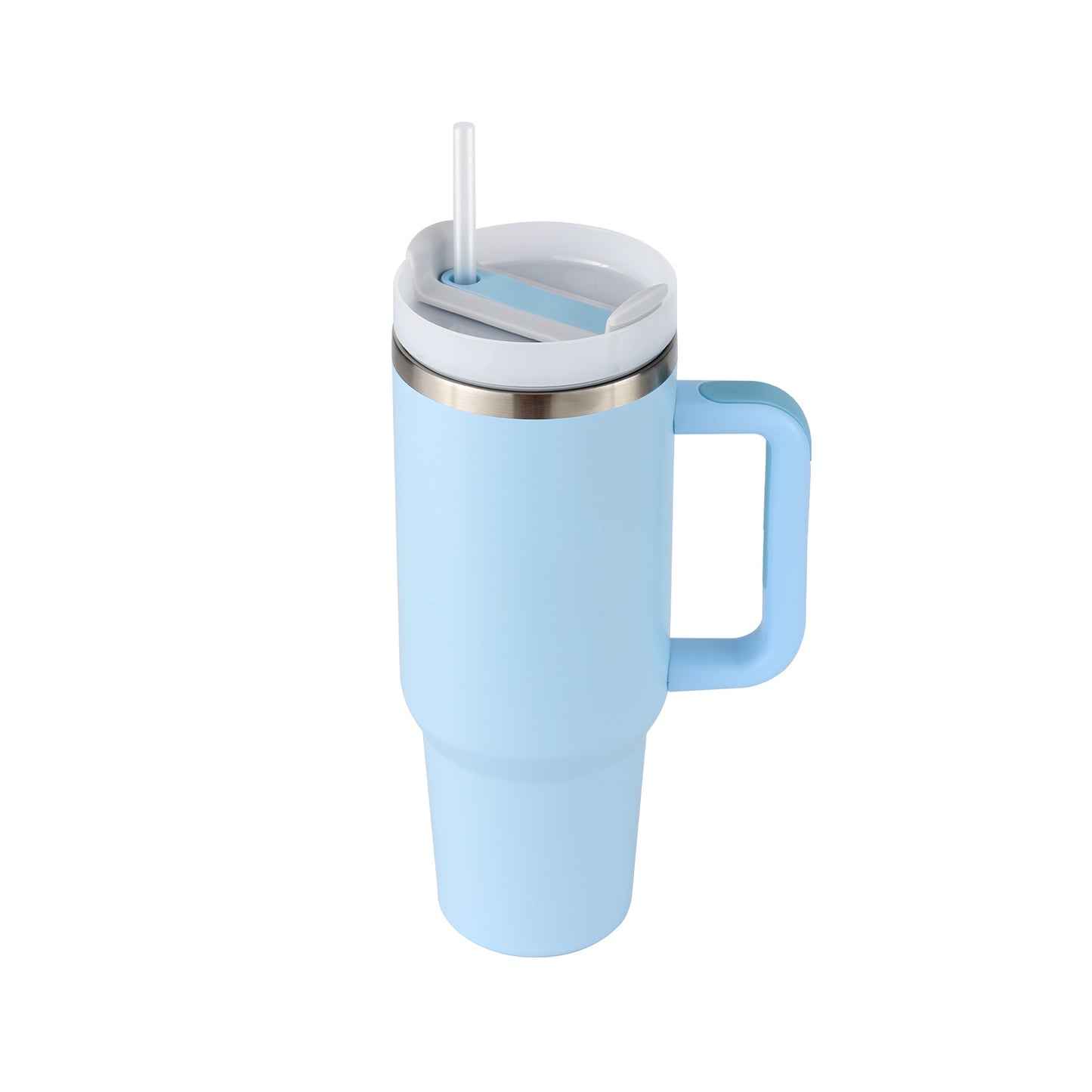 40 Oz Tumbler With Handle Straw Insulated, Stainless Steel Spill Proof Vacuum   For Car Gym Office Travel (No photo)