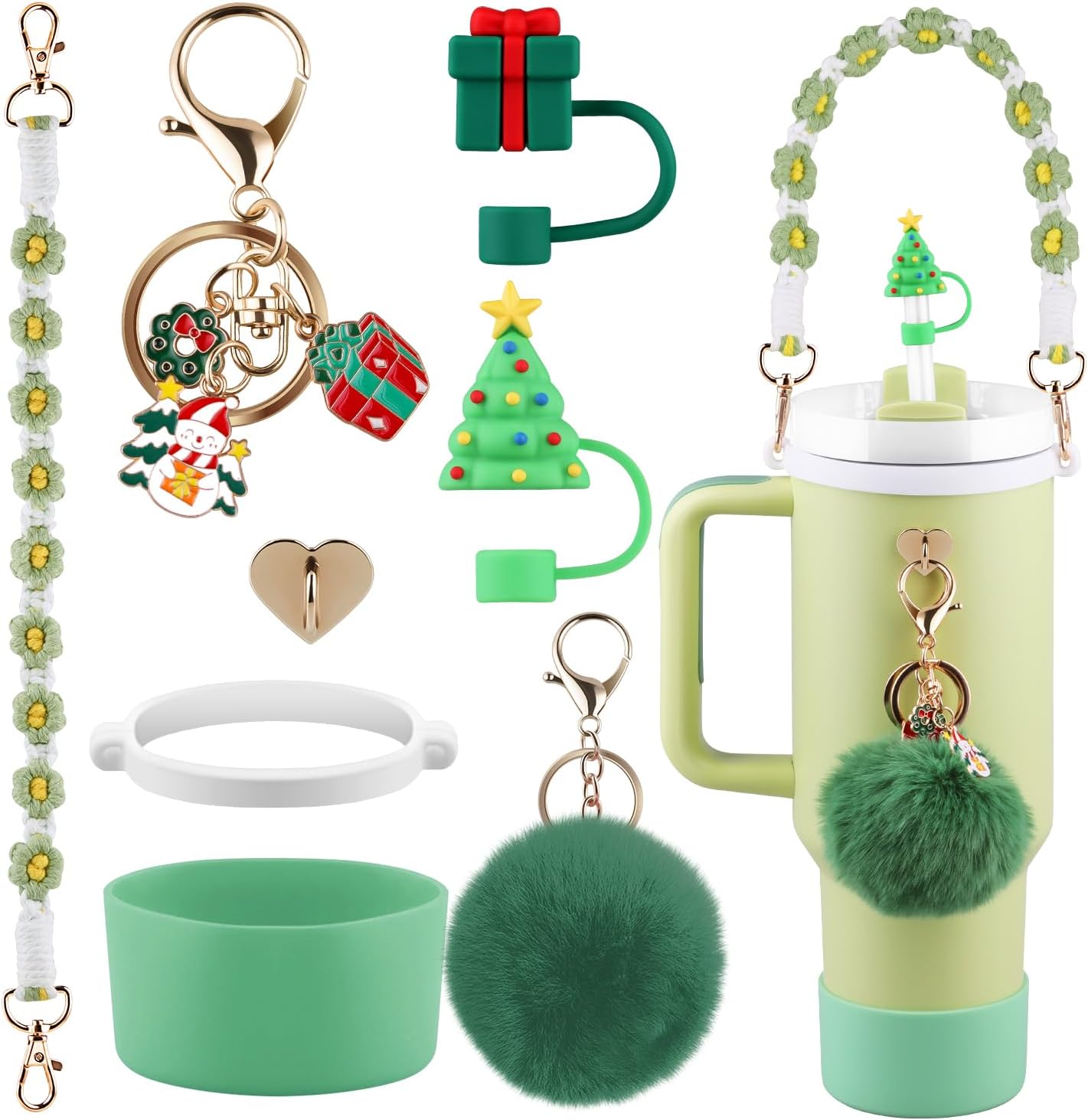 40oz Personalized Photo Tumbler with Charms (3 or 4photos only)