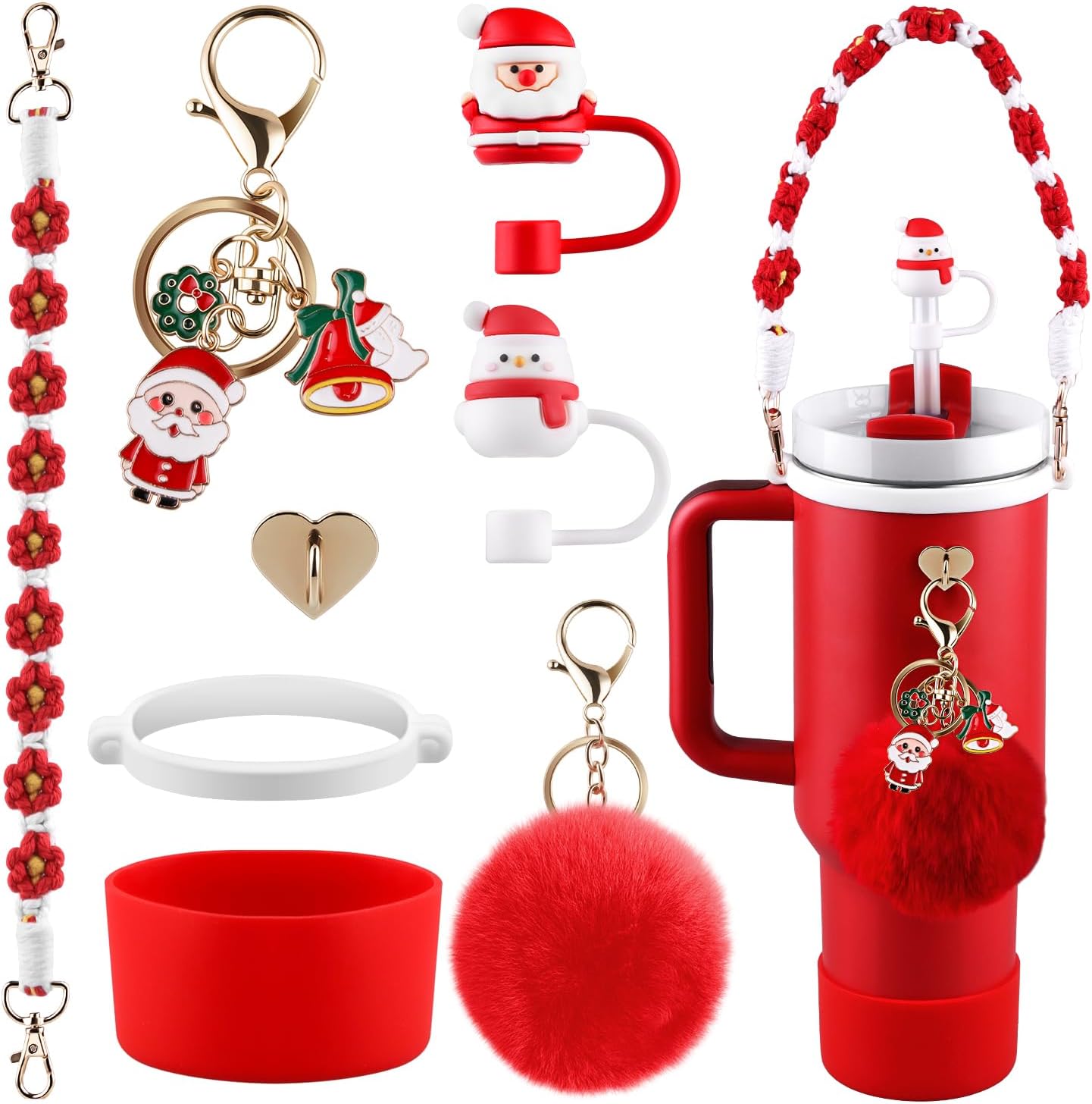 40oz Personalized Photo Tumbler with Charms (3 or 4photos only)
