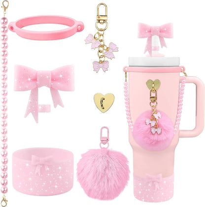 40oz Personalized Photo Tumbler with Charms (3 or 4photos only)