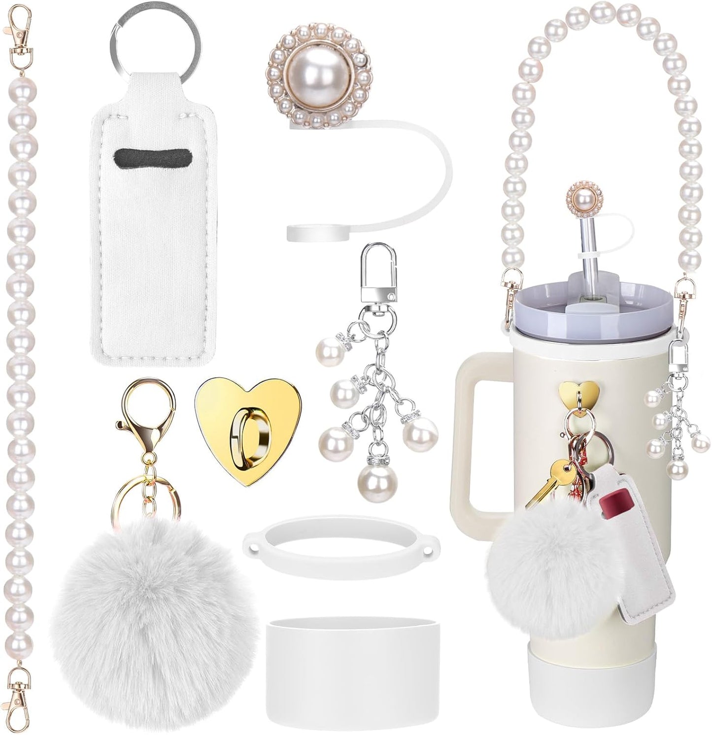 40oz Personalized Photo Tumbler with Charms (3 or 4photos only)