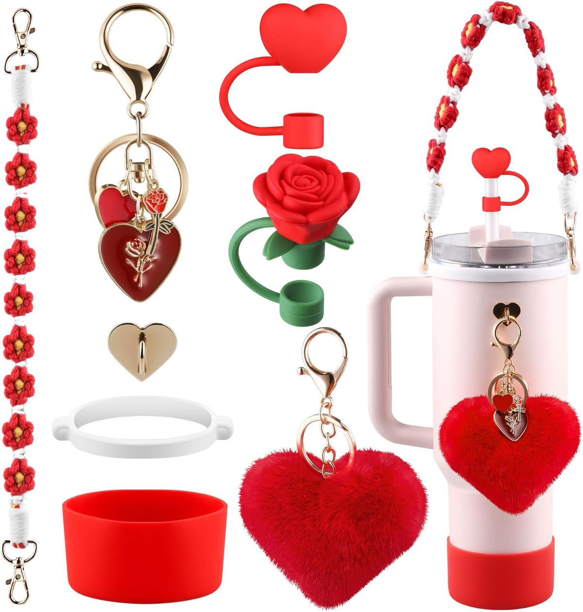 40oz Personalized Photo Tumbler with Charms (3 or 4photos only)