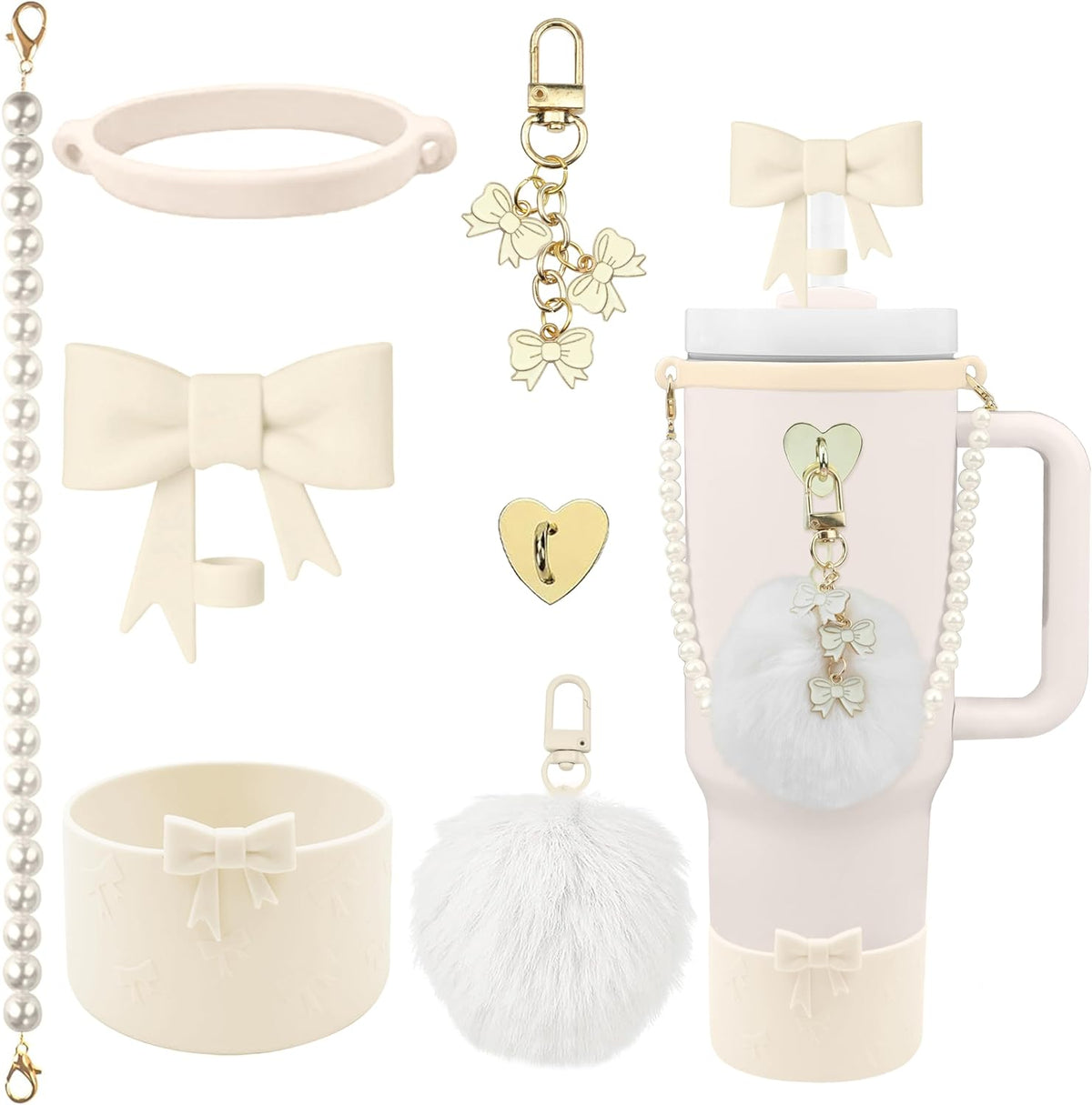 40oz Personalized Photo Tumbler with Charms (3 or 4photos only)