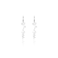 Floral Earrings Hoop- Copper / Stainless Steel
