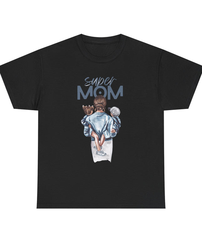 Super Mom Unisex Heavy Cotton Tee, Gift for Mothers Day